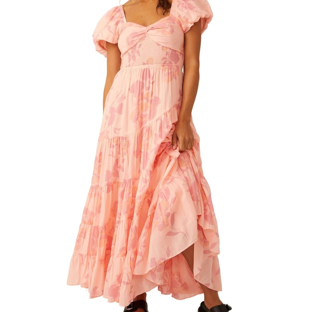 Pink Sundrenched Maxi Dress from Free People Size Small Pinky Combo